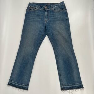 Escada Sport Women's Linda Slim Cropped Frayed Release Hem Jeans Size 30 US